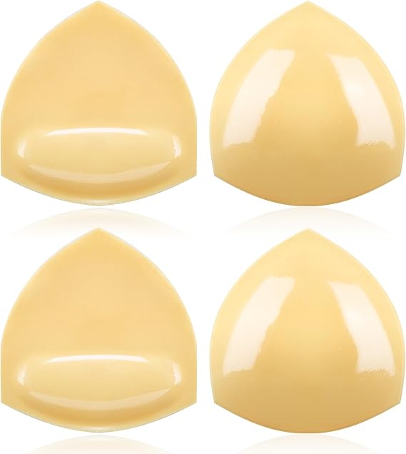 Both Sides Sticky Bra Inserts - Waterproof Self Adhesive Boob Pads Bra Pad Double-Sided Bra Inserts Push up Pad (Beige, One Size)