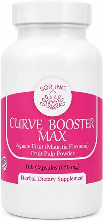 Curve Booster Max Pure Aguaje Capsules for Women and Transgender 650 mg USA Made