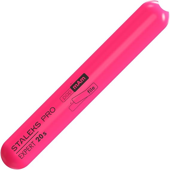Staleks Pro Short Straight Beveled Plastic Nail File Base Expert 20s 130 mm Compact Reusable Base for Disposable Nail Files Hygienic Manicure & Pedicure Tool