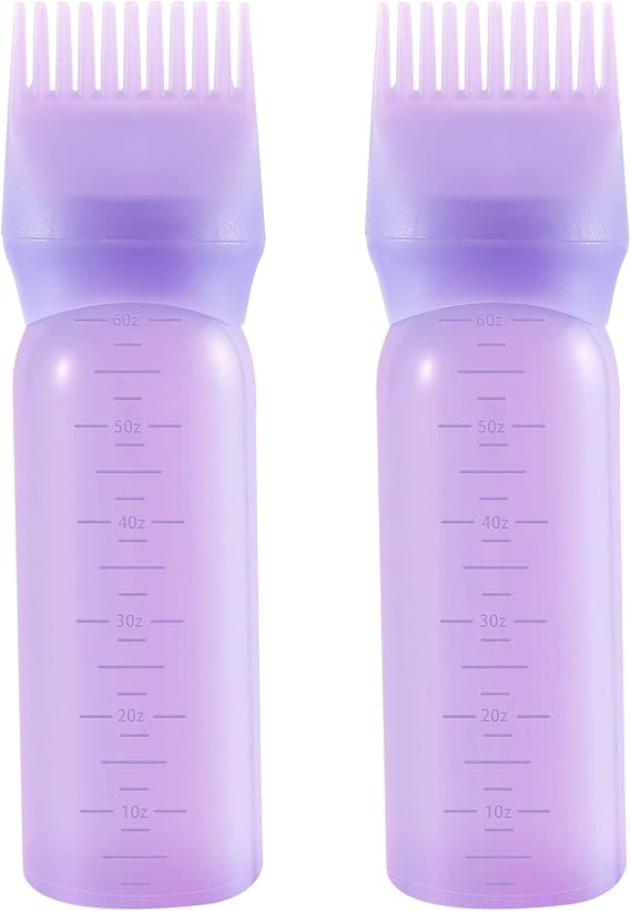 Pack of 2 Hair Oil Applicator 170 ml Hair Oil Applicator Bottle with Scale