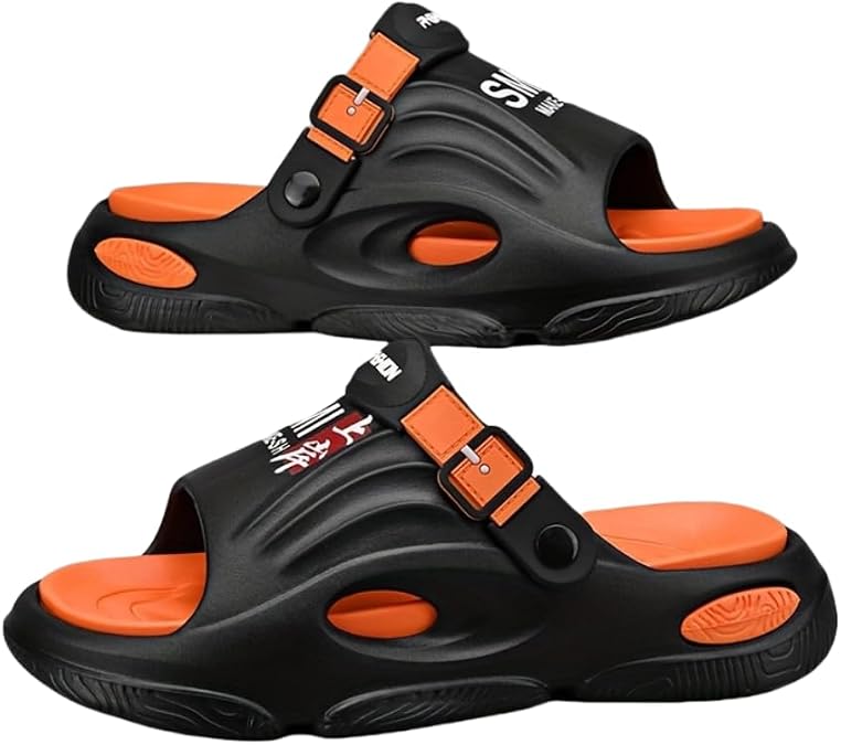 Men's Trendy Street Style Chunky Slippers Sandals, Comfy Non Slip Casual Durable Soft Sole EVA Slides, Men's Sandals
