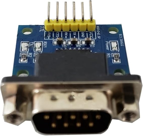 T-T-L to RS232 Module, RS232 to T-T-L Level, Male Female DB9 Serial Port Module RS-232 T-T-L Mutual Conversion Adapter (Color : Male)