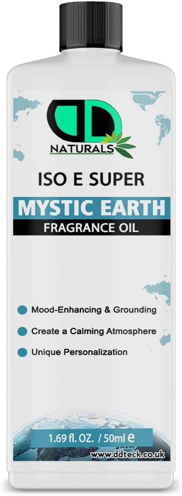 ISO E Super Mystic Earth Fragrance Oil 50ML - Grounding and Calming, Unique Personalization, Wax Scents for Candle Making, Aromatherapy Benefits, Fragrance Oils, Wax Melt Scents & Diffusers