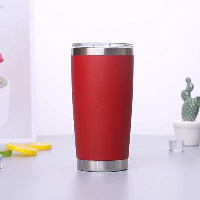 Travel Mug With Insulated Coffee Mugstainless Steel Car Mug, Vacuum Double-Layer Vacuum Flask, Car Water Mug-20Oz-Red_20Oz