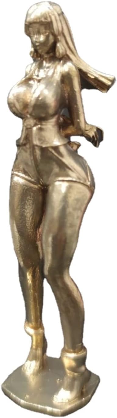 4.72in Gold Sexy Beauty Girl Female Standing Posture Sculpture,Nude Bundled Doll Model Ornaments Miniatures Statue,Body Art Crafts Desk Ornaments Home Bar Decoration