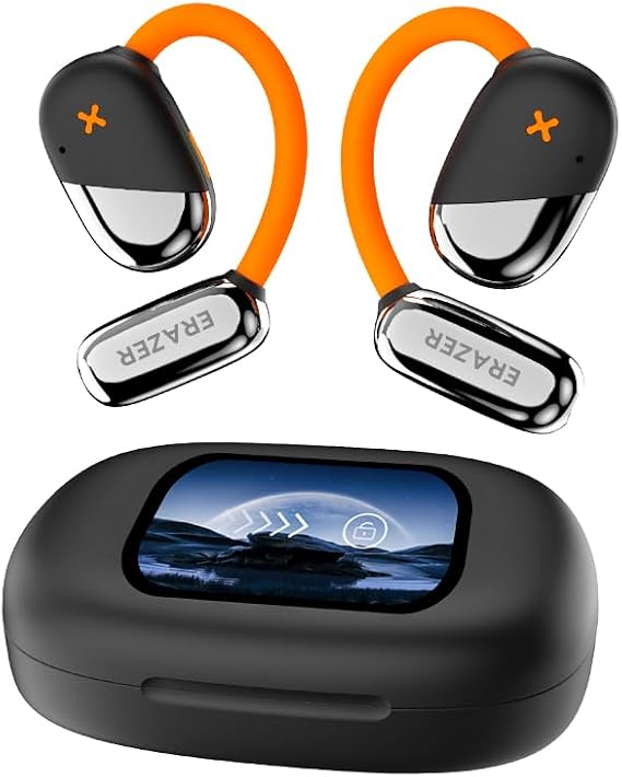 ERAZER AI Translation Earbuds Real Time, 135 Language Translator Earbuds with APP for iOS and Android, LCD Touch Screen Translation Headphones Translation Device for Travel Business Learning