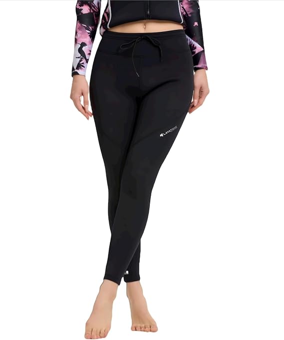 2mm Neoprene Pants: Thermal Warmth + Flexible Stretch. Dual-Adjust Waistband Easy on/Off, Non-Slip, Water-Sealed. for Diving, Surfing, Kayaking.