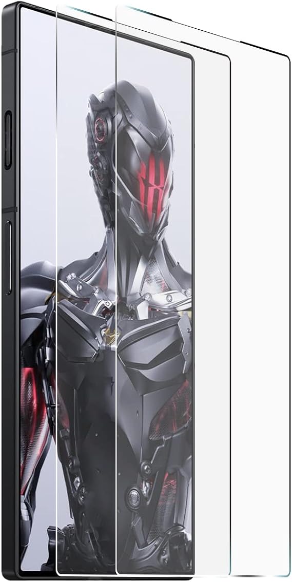 DUNSIHUI 2 Pack Screen Protector,Anti-Scratch 9H Hardness Full Coverage Tempered glass Protector Film for nubia Red Magic 8 Pro
