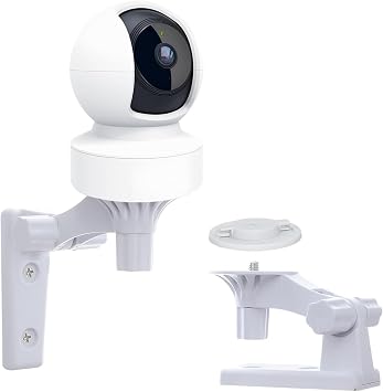Wall Mount Compatible with TP-Link Tapo C210/ C200 and Kasa Indoor Pan EC70/ KC410S, Adjustable Security Camera Mount Bracket Holder 180 Degree Rotation Easy to Install Camera Not Included