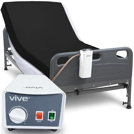 Vive Home Hospital Bed Mattress with Alternating Pressure Pad