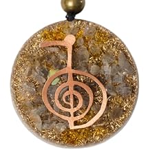 ARTE ORGONES & Design Orgone Pendant Cho-ku-Rei, Healing Cristals Stone Protection Orgonite Chocurei, Necklace Labradorite Ambe, Copper, Amulet Holistic Reiki, Handmade, Woman Yoga