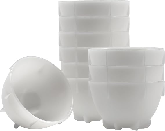 BARISTA HUSTLE White Coffee Cupping Bowls 200ml - Stackable Heat-Preserving Cups - Premium Material Ideal for Coffee Tasting, High-Density Polyethylene for Zero Taste Interference - Set of 24