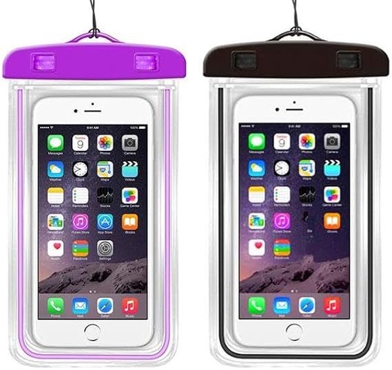 Waterproof Case 2 Pieces Underwater Bag Compatible with Cricket Icon 5/Icon 4/Magic 5G/Innovate E 5G/Debut S3, for Pool Sea Floating Cover Touch Screen IPX8 Pouch