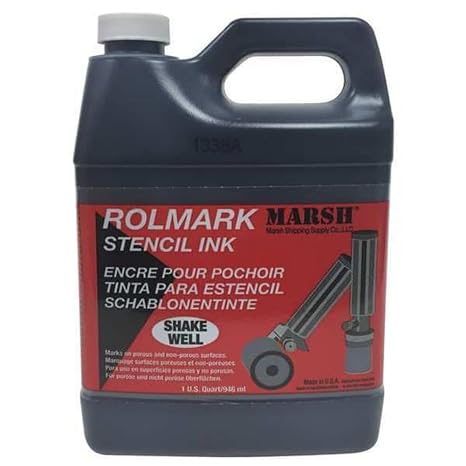 20903 Rolmark Stencil Ink, 1 qt Can, Black