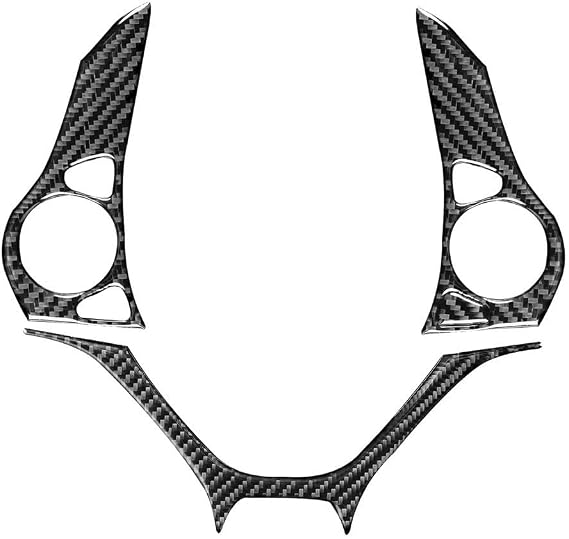Carbon Fibre Steering Wheel Trim for Honda Civic 9th Gen Coupe Sedan 2012-2015, Black Gloss Carbon Look Interior Accessories Decal Sticker Set