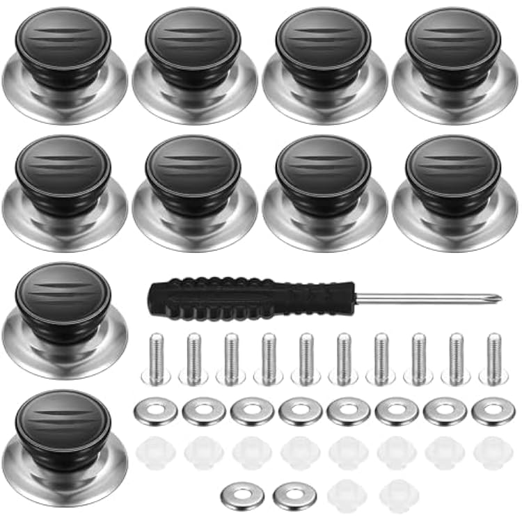 10 PCS Universal Replacement Grips, Suitable for Casserole Glass Pot Lid Knobs