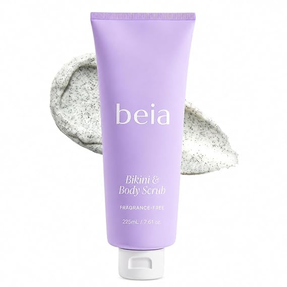 Beia Exfoliating Bikini Body Scrub with Glycolic Acid & Rice Powder, 7.6 Oz