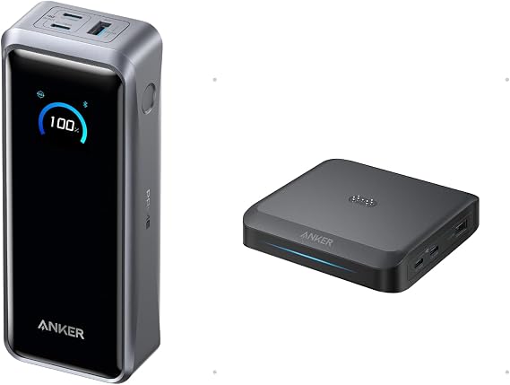 Anker Prime Power Bank & Nano USB C Cable & Battery with AC Plug (Bundle)