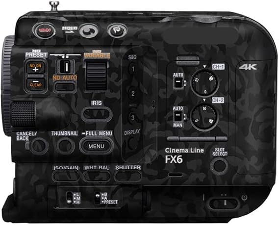 Camera Cover Skin Sticker for Sony FX6 Camera Protector Film Skin Anti-Scratch Protective Decoration FX 6(Shadow Camo Black)