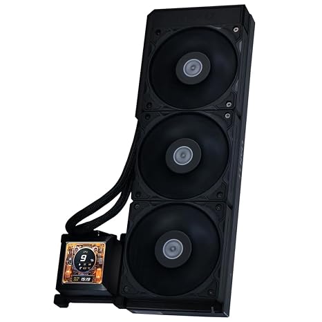 Lian-Li Fan HSLCD36SB Black 2.88" IPS 480x480 Pixels 500 Nits | 360mm AIO with 2.88-inch LCD and 2500 RPM fans for cooling, monitoring and cable management