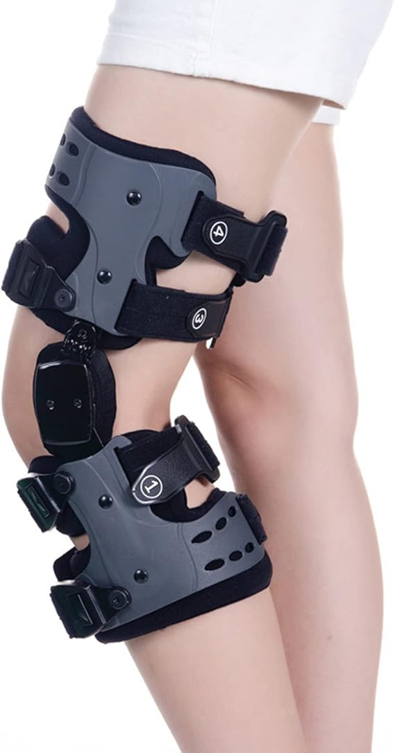 Hinged Knee Brace, Medial Unloader Knee Brace, Adjustable Knee Support Recovery Immobilizer, Orthopedic Hinged Knee Brace, Knee Unloader Brace Meniscus, for Meniscus Tears and Sprains