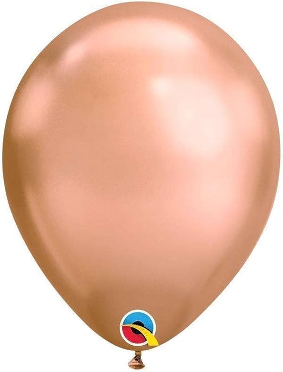 Qualatex 11" Chrome-Rose Gold Latex Balloons