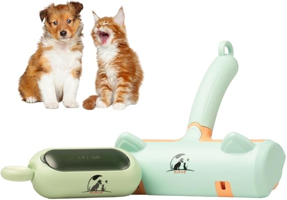Pet Hair and Lint Remover Roller Bundle for Home, Auto, Travel - Reusable Fur Removal Tool for Clothing, Furniture, Bedding, Cars | Self-Cleaning and Washable