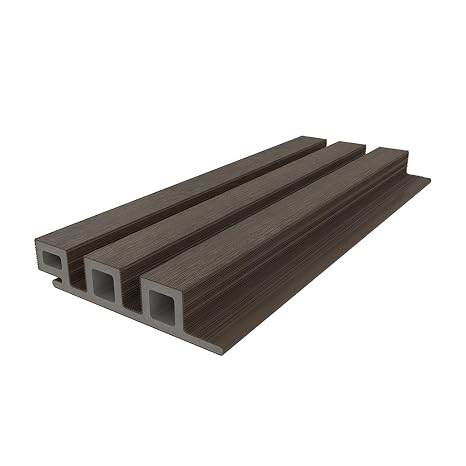 NewTechWood European Siding System 4.8 in. x 12 in. Composite Norwegian Board Siding Sample Board (Brazilian Ipe)