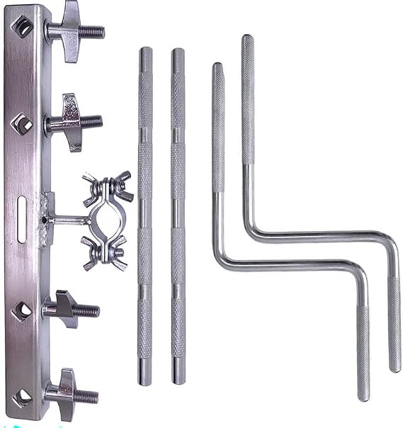 Jiayouy Cowbell Holder Percussion Mount-All Percussion Bracket with Straight Rod Z Shape Mount Arm, 4 Position Mounted Cowbell Mounting Bracket for Jam Blocks Tambourine Percussion Rack Stand