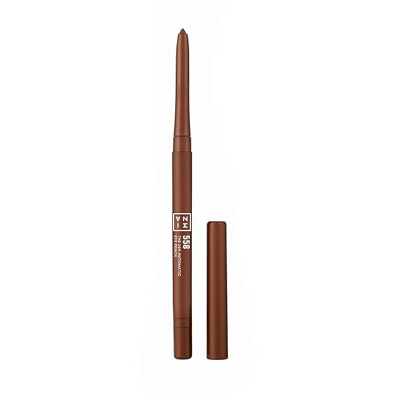 3INA The 24H Automatic Eye Pencil - Highly Pigmented Eyeliner Pencil - 24-Hour Wear Eye Makeup - Retractable with Built-In Sharpener - 558-0.011 oz