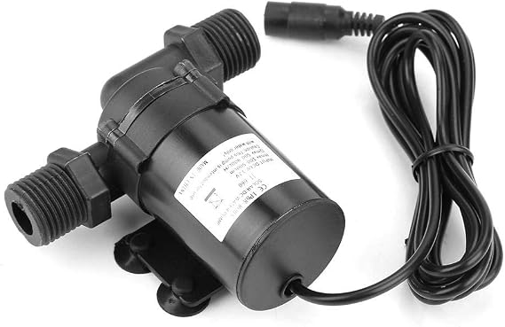 Oumefar 12V DC Solar High Temperature Low Noise Brushless Submersible Pump Leak- Circulation Pumping 1/2inch for Solar Water Heater