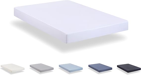 Todocama - Fitted sheet in extra soft brushed microfibre. (Bed 120 x 190/200 cm, White)