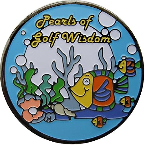Pearls of Wisdom Golf Ball Marker and Ocean Hat Clip
