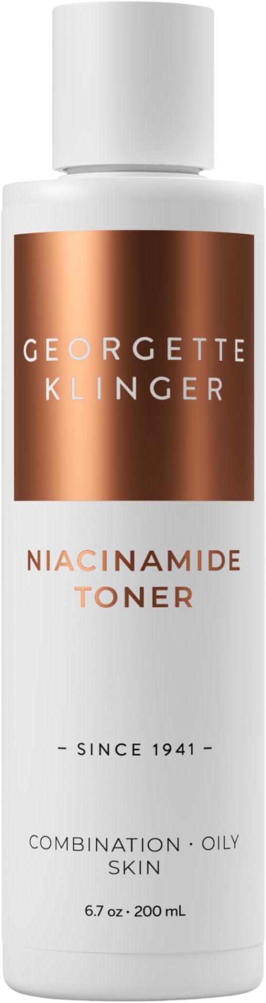 Niacinamide Toner - Clarifying, Firming, and Alcohol-Free Formula with Salicylic Acid, Witch Hazel, and White Willow Diminishes Sebum Production, and Unclogs Pores - 6.7 oz by Georgette Klinger