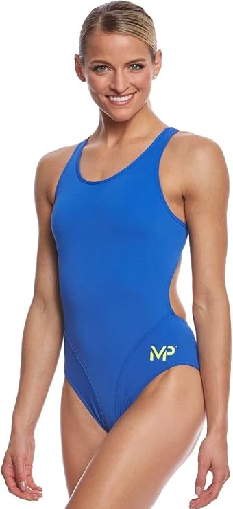 Michael Phelps Solid Comp Back Swimsuit Royal Blue