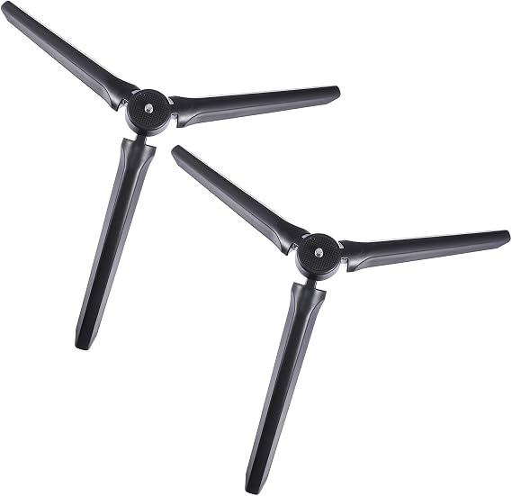 Foldable Broadcast Tripod and Folding Camera Tripod 2pcs Compact Stable Desktop Stand for Video Streaming and Photography