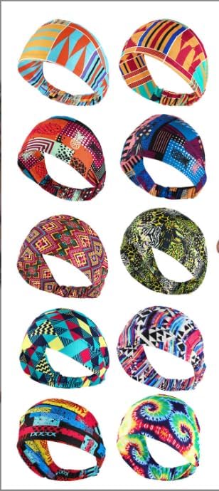 Headband for Sports, Fitness, Running, Yoga, Sweat Absorbent Model: A. Cross model