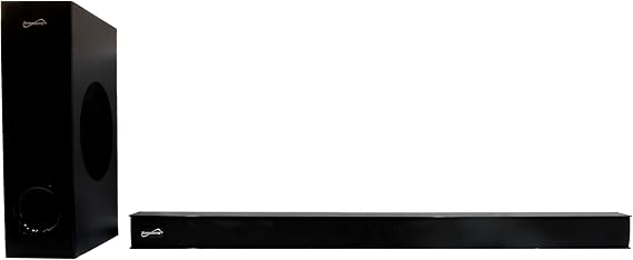 Supersonic SC-1422SBW 35-inch Optical Bluetooth Soundbar and Subwoofer HDMI ARC, USB, LED Display, Remote for Monitor Speaker Home Theater Surround System PC Gaming (35-inch)