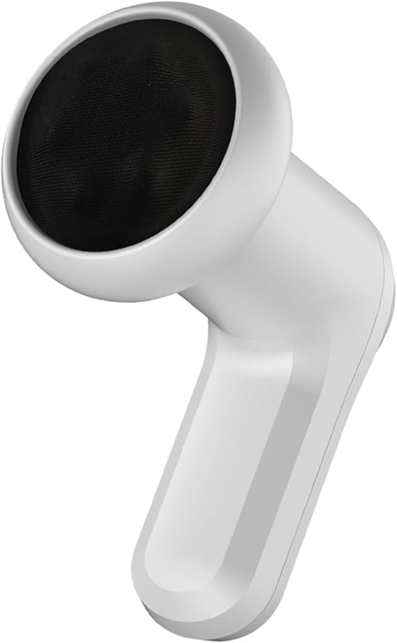 Deep Tissue Back Massager, Electric Pain Relief Device, Full Body Cordless Massager, Rechargeable, Lightweight, White