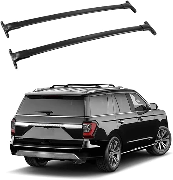 For Ford Expedition 2018 2019 2020 2021 2022 2 Piece Cross Rail Roof Bars Cross Bars Luggage Cargo Top Roof Rack