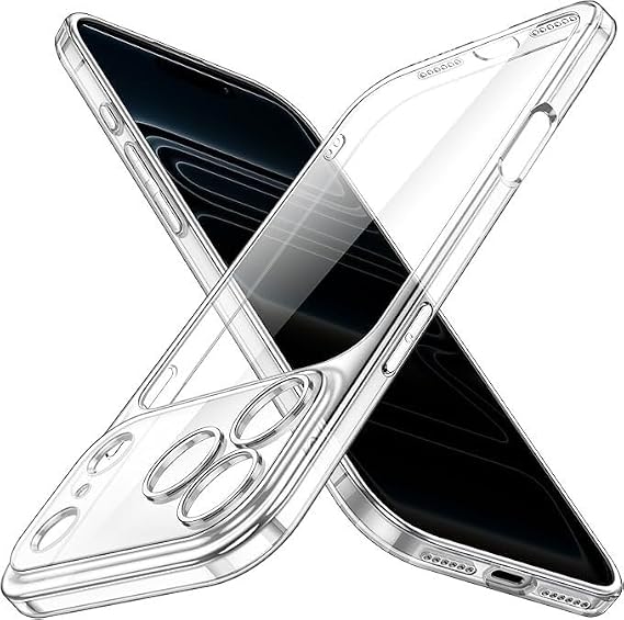 MADNOVA Apple iPhone 17 Pro Max İle Uyumlu Şeffaf Telefon Kılıfı, Kamera Korumalı Silikon Kılıf
