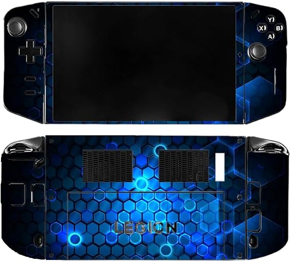 Stickers Cover Case Full Protective Skin Decal for Legion GO Gaming Protector Accessories (Blue Hexagon)