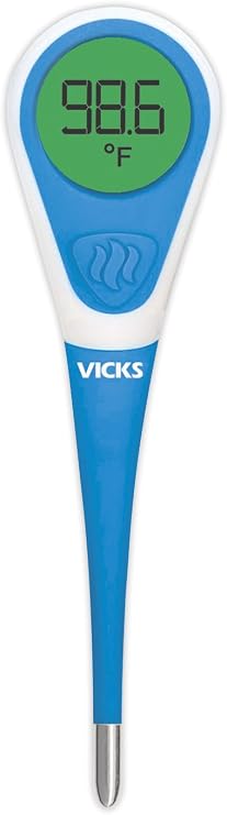 Vicks ComfortFlex Digital Thermometer Accurate, Color Coded Readings in 8 Seconds - Digital Thermometer for Oral, Rectal or Under Arm Use