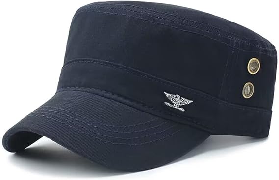 QICHEN Military Cap Men's Cotton Army Cap Adjustable Baseball Cap Summer Trucker Hat