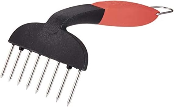 Outset Stainless Steel Meat Shredder Tools, Set of 2 BBQ Meat Claws with Soft Grip Handle