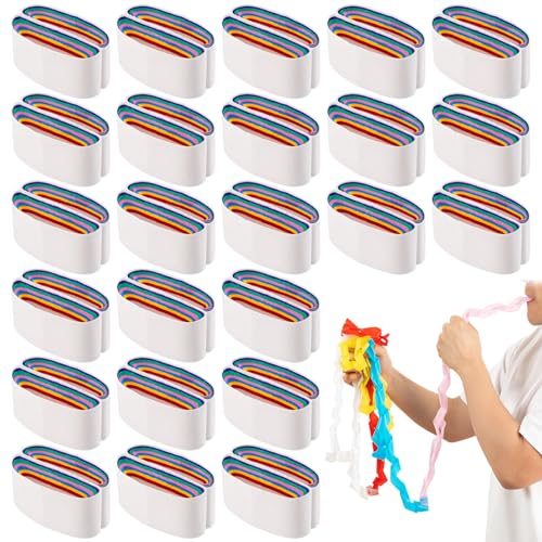 24Pcs Magic Mouth Coils Paper, Colorful Mouth Coils Vomit, Clown Accessories Paper for Magic Show Party Performances