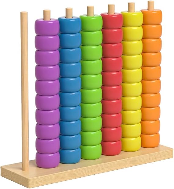 Color Matching Stacking Puzzle Game| Fast Pattern Challenge Ring Stack Puzzle for 2 Players| Competitive Tabletop Brain Teaser for Family Game Night| Stack Solve Set with Racks,Rings,Cards (1 PACK)