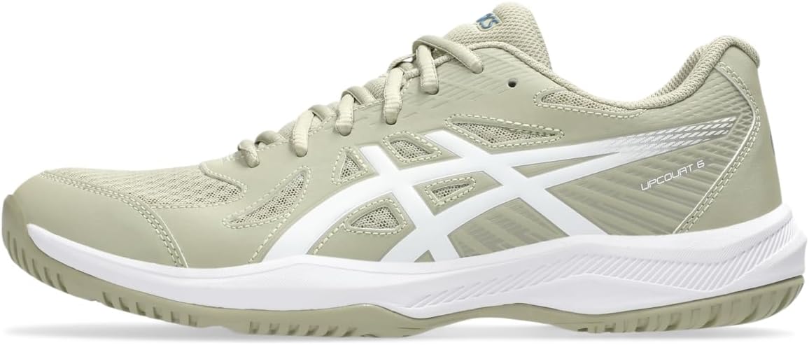 ASICS Men's Upcourt 6 Volleyball Shoes, KhakiWhite, 8 UK