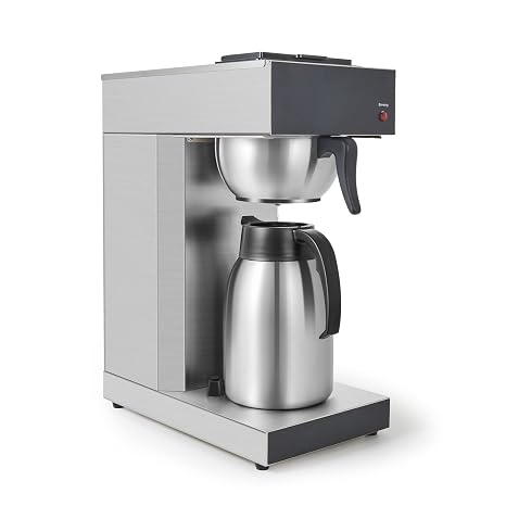 SYBO 12-Cup Commercial Coffee Maker with 74oz Thermal Carafe | ETL Certified, Stainless Steel, Reusable Brew Basket, Fast Brewing