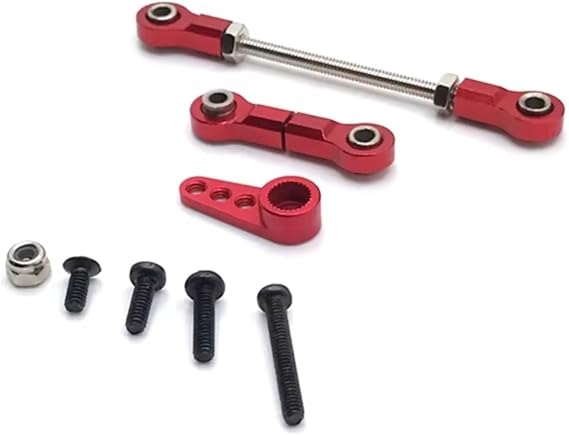 Rc Parts For WLtoys 1/28 284131 K969 K979 K989 K999 P929 P939 RC01 For MINI-Q For MINI-Z Front Steering Link 28T Servo Arm RC Car Upgrade Parts(Red)